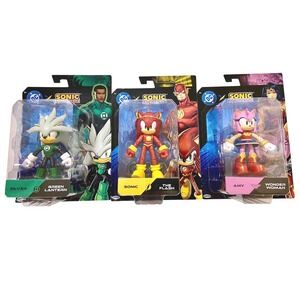 DC X Sonic The Hedgehog GREEN LANTERN/SILVER THE FLASH/SONIC‎ WONDER WOMAN/AMY